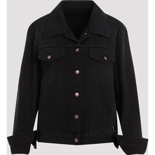 Prada Women's Denim Jacket in Black | Size Small | GFB311SOOO148J Color F0557 (S)