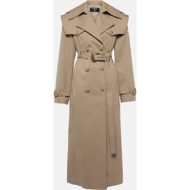Balmain Cotton twill trench coat - beige (UK 18)