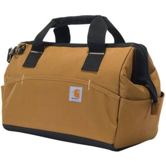 Carhartt Onsite Tool Bag  Durable WaterResistant  Tool Storage Bag  Midweight  16Inch 17 Pocket  Carhartt Brown