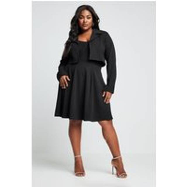 Yours Plus Size Black Panelled Mini Skirt Size 20