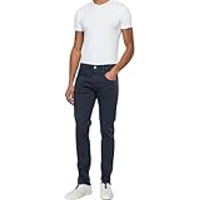 REPLAY Anbass Trousers Slim Hyperflex Colour Xlite |Marinblå |32 x 34