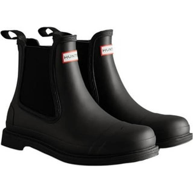 (9 UK, Black) Hunter Mens Commando Chelsea Boots
