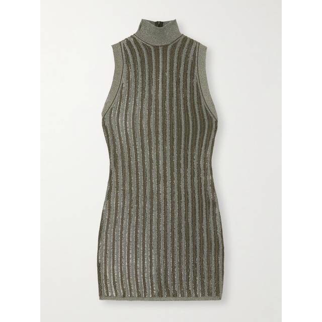 Tom Ford Wool-blend minidress - green (UK 16)