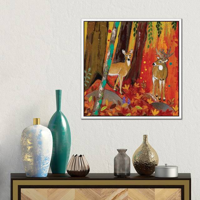 Soul Mates by Magali Modoux - Gallery-Wrapped Canvas Giclée on Canvas - White Floater Framed (45.72cm H x 45.72cm W x 3.81cm D)