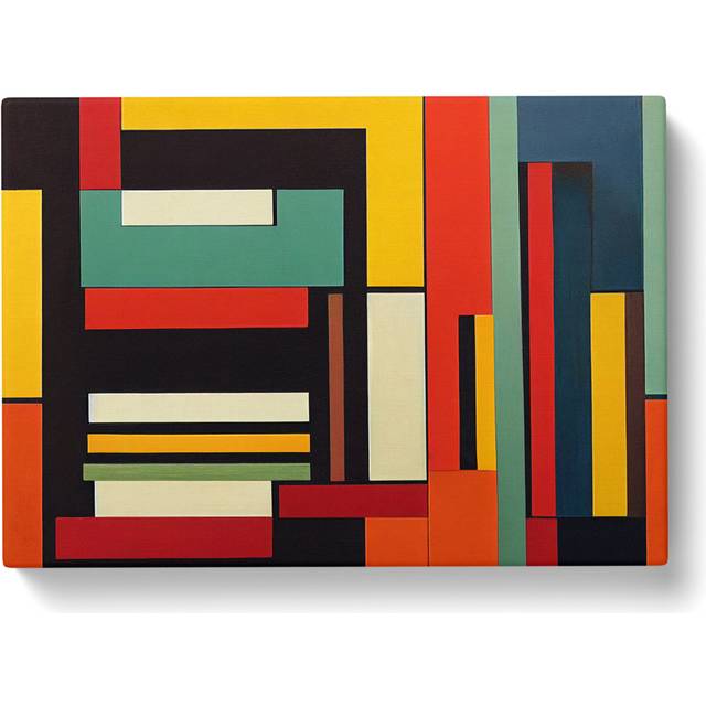 Ideal Modern Abstract Art - Wrapped Canvas Graphic Art - Yellow;Orange (40cm H x 60cm W x 3cm D)