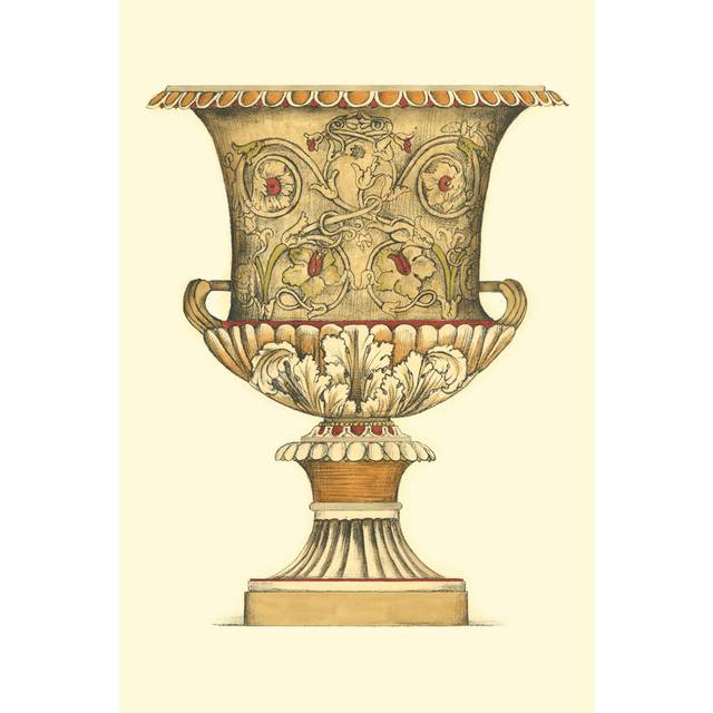Neutral Urn Sketch III (JR) by Jennifer Goldberger - Wrapped Canvas Art Prints (46cm H x 30cm W)