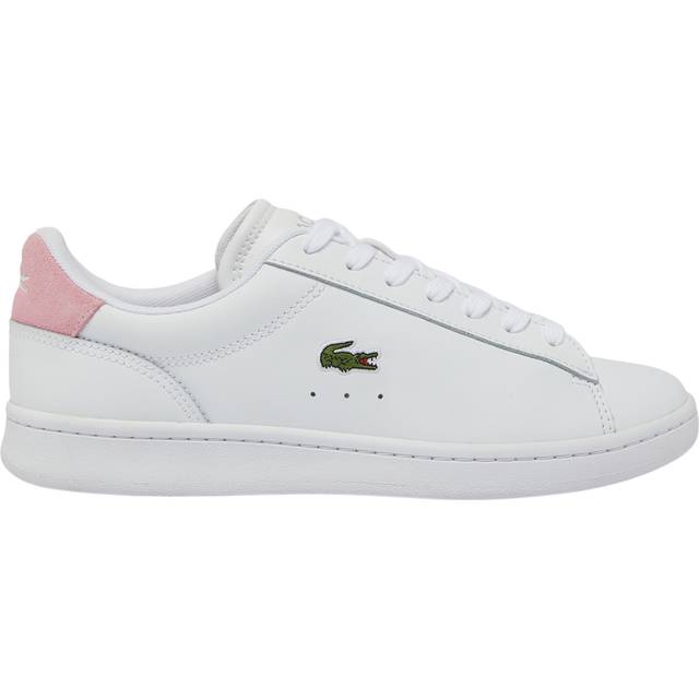 Lacoste Women's Carnaby Set Leather Sneakers Size 4 UK White & Light Pink