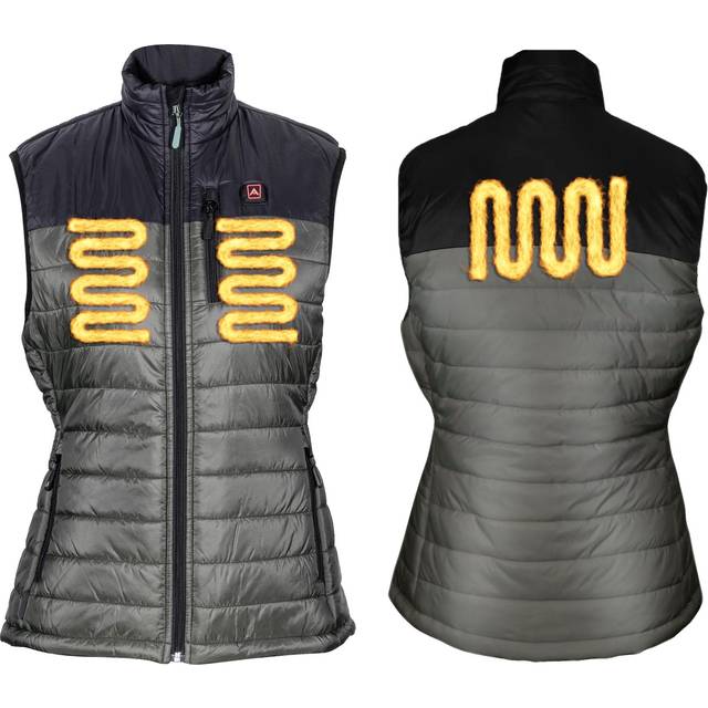 HEAT Puff Vest | Dunfri värmeväst dam (XXL Grått)