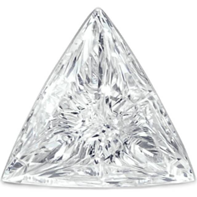 Maria Tash Invisible Set Triangle Diamond Threaded Stud Earring - White - 3mm