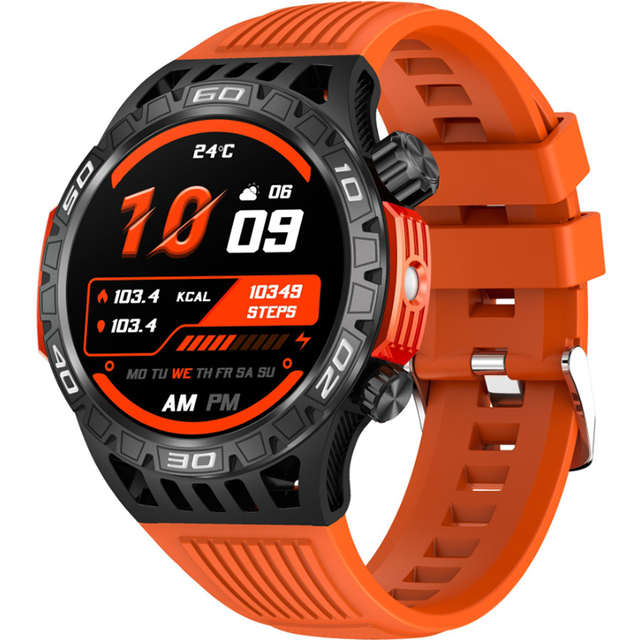 Chronus Smartwatch with Compass, Flashlight, Bluetooth Calling, Incoming Call Flash Notification, Outdoor Sports Tracking, and Health