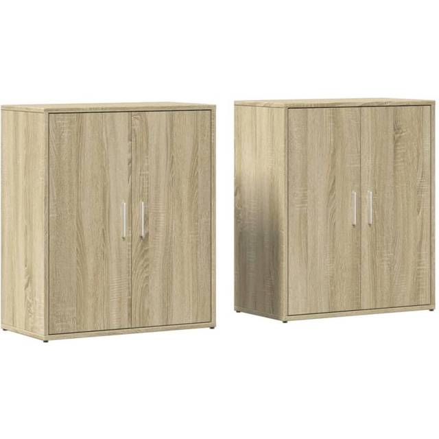 Skänkar 2 st sonoma-ek 60x31x70 cm konstruerat trä