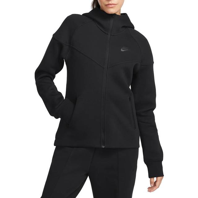 Nike Luvtröja NSW Tech Fleece 24 Vindjacka - Svart Dam - ['Svart'] (X-Large)