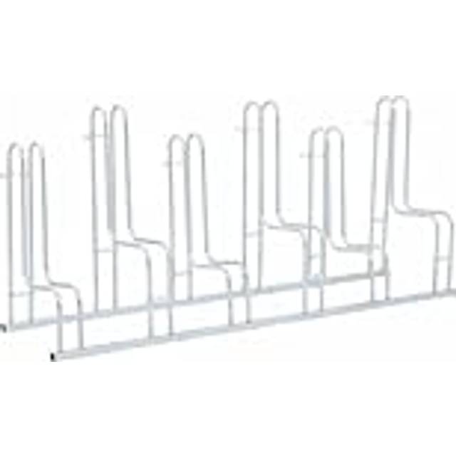 vidaXL Bicycle Stand for 6 Bikes Floor Freestanding Galvanised Steel - Silver