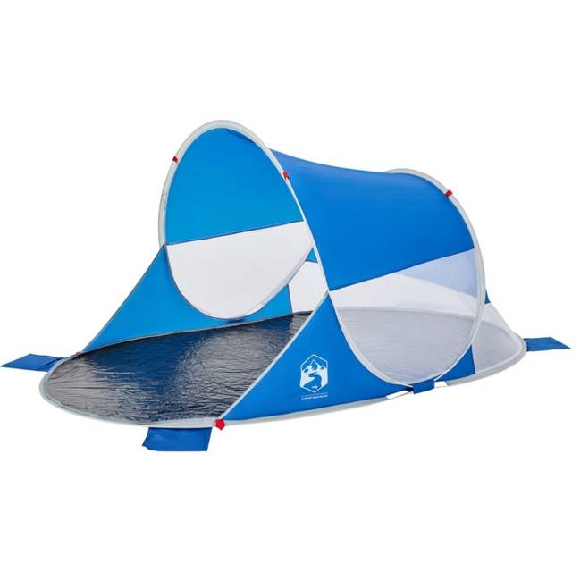 vidaXL Beach Tent Azure Blue Pop-up Waterproof