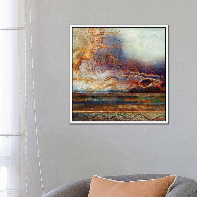 Spirits of the Storm by LuAnn Ostergaard - Graphic Art Print on Canvas - White Framed (66.04 cm H x 66.04 cm W)