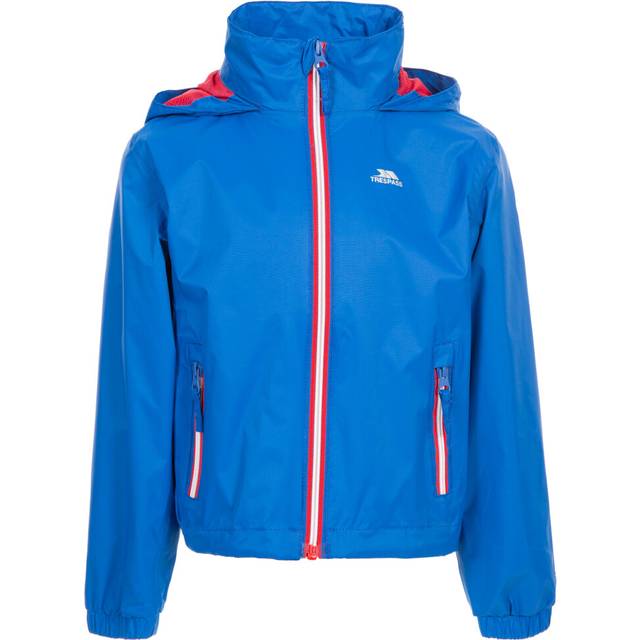 Trespass boys waterproof jacket foldaway hood briar