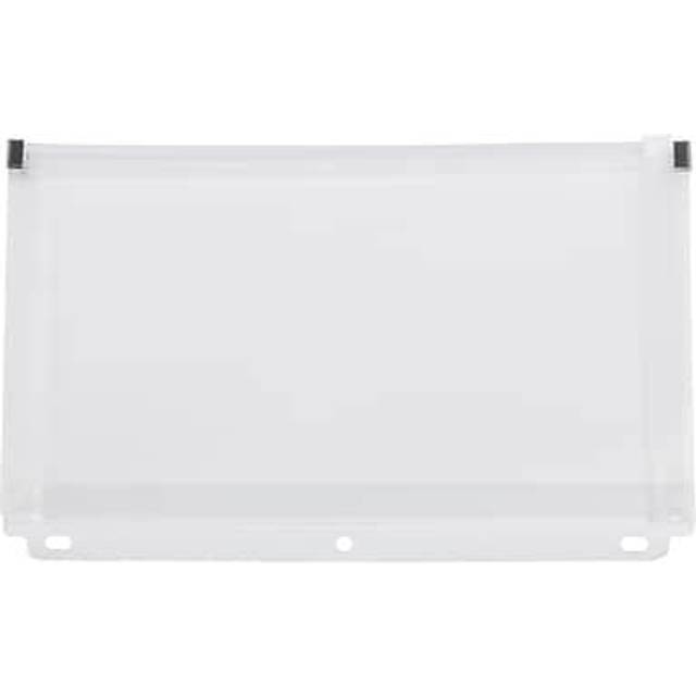 JAM PAPER Plastic 3 Hole Punch Binder Envelopes with Zip Closure - #10 Wallet Booklet - 6 x 9 1/2 - Clear - 12/Pack
