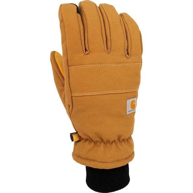 Carhartt Men's Insulated Duck/Synthetic Leather Knit Cuff Glove  Brown  Large