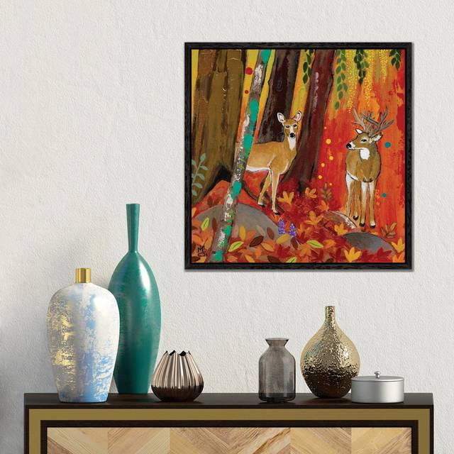 Soul Mates by Magali Modoux - Gallery-Wrapped Canvas Giclée on Canvas - Black Floater Framed (45.72cm H x 45.72cm W x 3.81cm D)