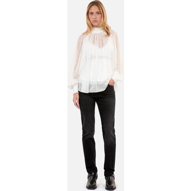 Mid-Rise Slim Leg Jeans - BLA55 - Rock culture, sharp tailoring and Parisian nights are at the core of the DNA that informs French label The Kooples design aesthetic. Founded in 2008 by the Elicha brothers, each collection largely features wardrobe staples including bohemian dresses, outerwear and everyday basics, that are finished with sleek details offering an edgy aesthetic that the brand is known for.