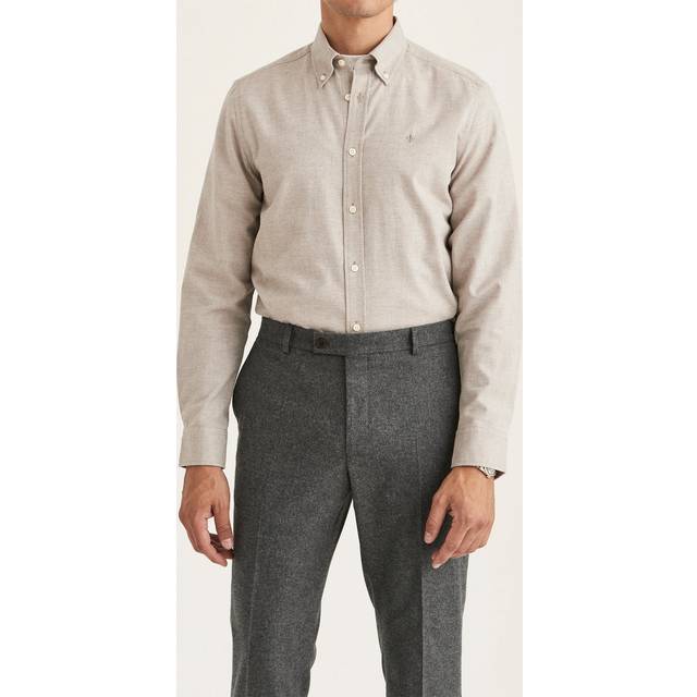 MORRIS Watts Flannel Shirt-Slim Fit |Beige |L