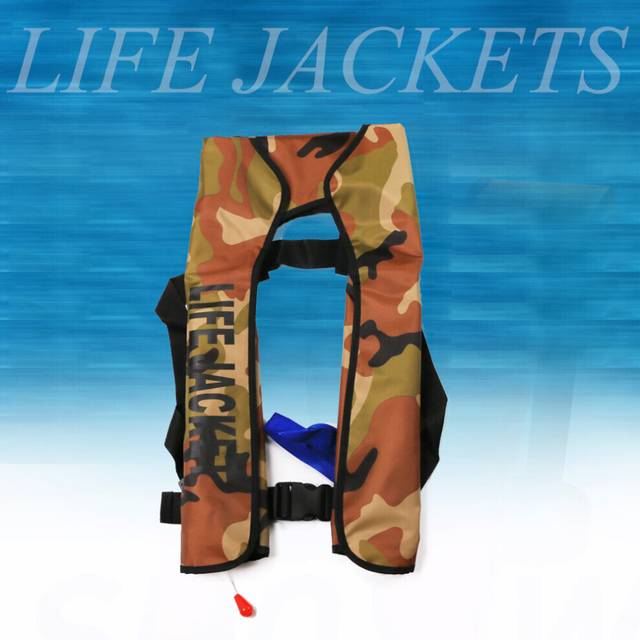 (Camouflage) Adult Life Jacket Adjustable Vest Buoyancy Aid Sailing Kayak Inflatable 150N UK