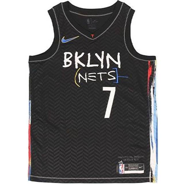 Nike MENS NBA City Edition Sports Basketball Vest SW Brooklyn Nets Durant 7 Black CN1713-010 - XL