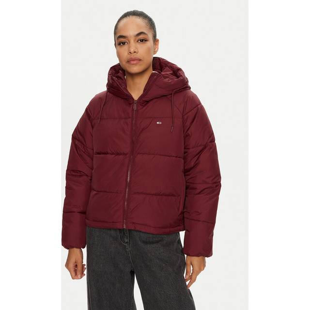 Tommy Jeans Aspen Padded Jacket - Red, Red, Size L = Uk 12, Women - L = UK 12