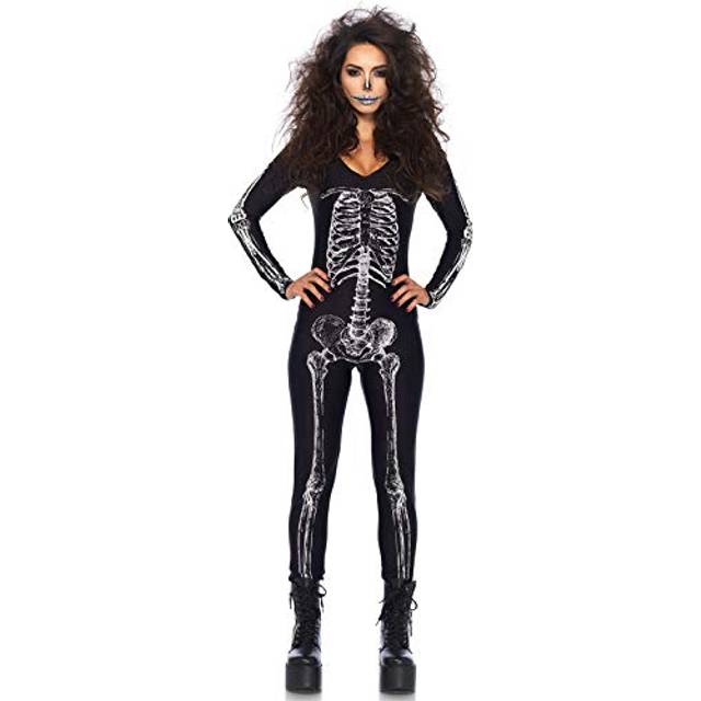 X-Ray Skeleton Women's Catsuit Costume - Black&#47;White (M)