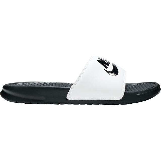 (White Black Black, Men's UK SIZE 10) Nike Benassi JDI Men's Flip Flops Athletic Sliders