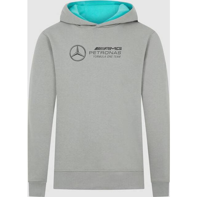 Mercedes AMG Petronas F1 Large Logo Hoodie - Grey - Kids