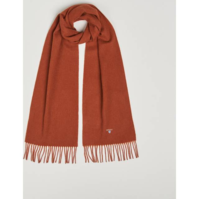 Barbour Plain Lambswool Scarf – Dark Ginger