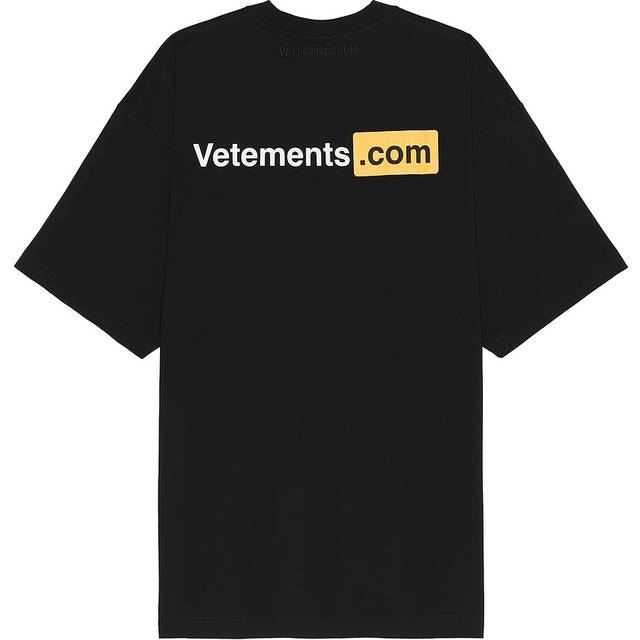 VETEMENTS Black XXX Logo T-Shirt - BLACK - S