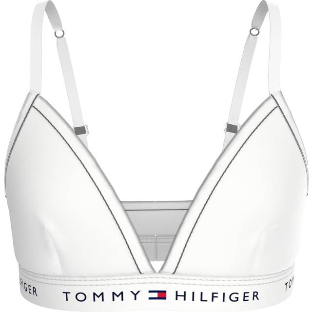 Tommy Hilfiger Girls Triangle Bra Fixed Foam - White, White, Size Age: 8-10 Years - age: 8-10 YEARS