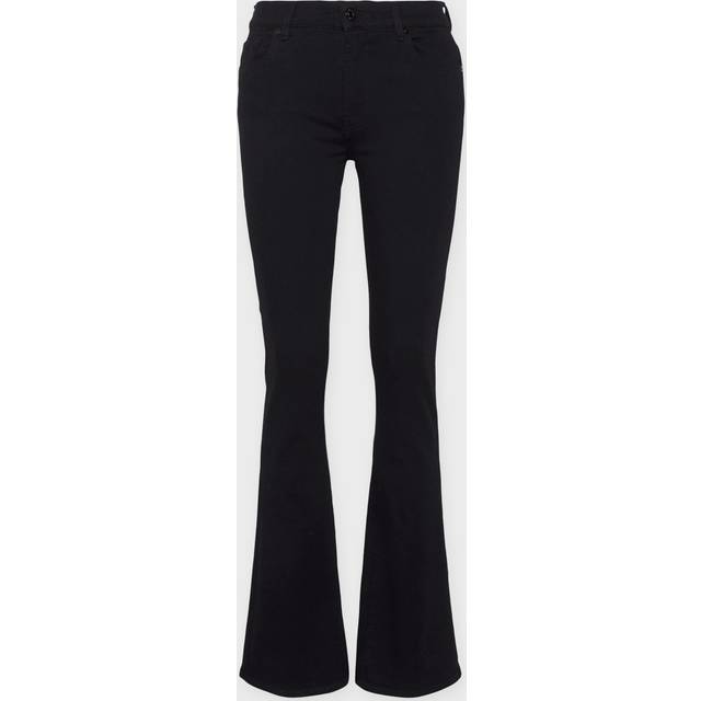 7 for All Mankind Womens Black Blair Bootcut-leg Mid-rise Stretch-denim Jeans 25 - BLACK
