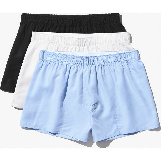 CDLP - 3 × Woven Boxer Shorts Slim - Black + White + Sky Blue (L)