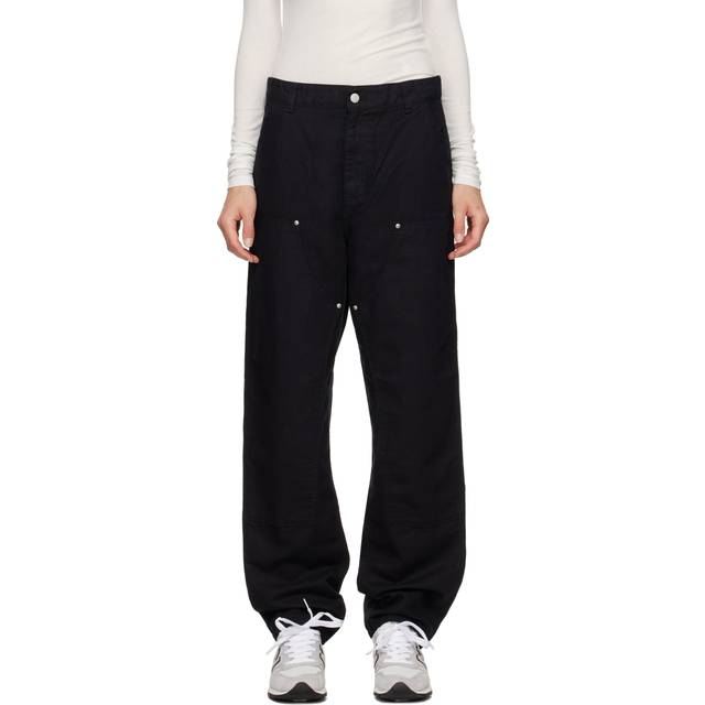 Carhartt Work In Progress Black Ethel Double Knee Trousers - Black Rinsed - WAIST US 30
