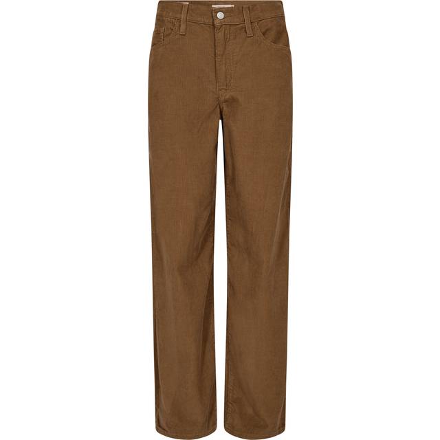 Levi's – Beige, baggy manchesterbyxor i dad-modell-Naturlig