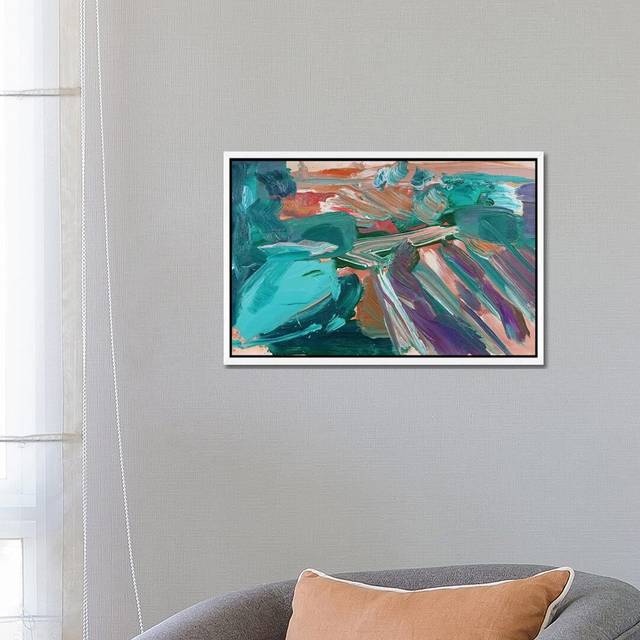 Abstract Vineyard III by Pamela Staker - Painting Print on Canvas - White Framed (66.04 cm H x 45.72 cm W)