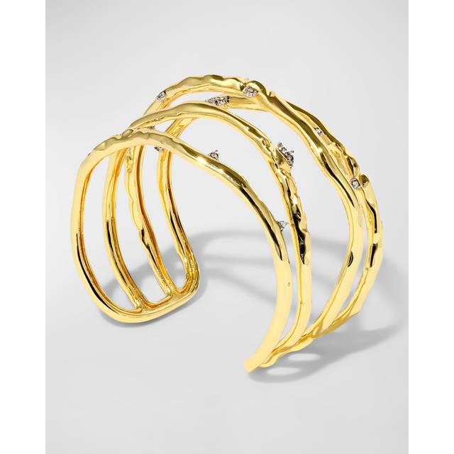 Alexis Bittar Brut Crystal Thorn Orbit Cuff Bracelet in Gold | Statement Jewelry from Alexis Bittar (One Size)