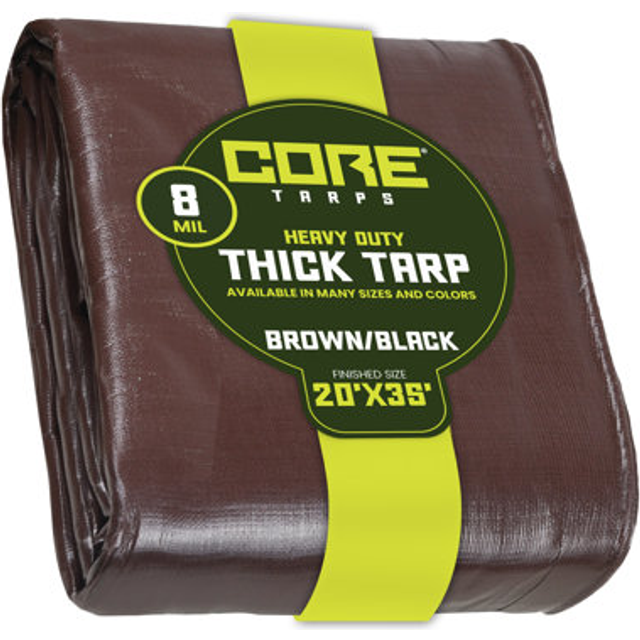 Core Tarps Heavy Duty 8 Mil Tarp Cover  Waterproof  UV Resistant  Rip and Tear Proof  Poly Tarpaulin with Reinforced Edges for Roof  Camping  Patio  P
