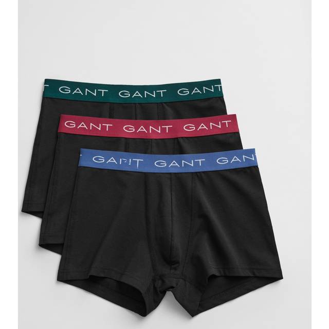 GANT Boxershorts för män, 3-pack, svart, S, svart, S