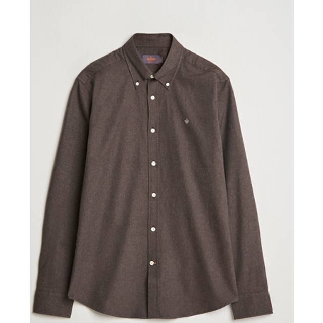 MORRIS Watts Flannel Shirt-Slim Fit |Brun |M