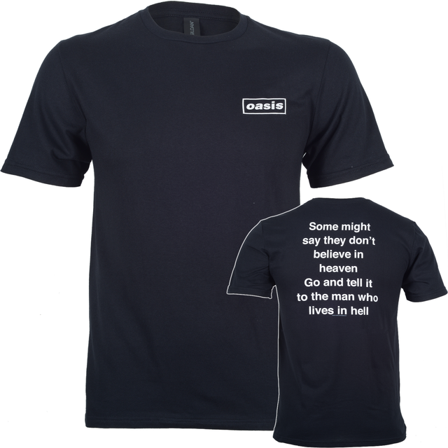 (M, Black) Oasis Some Might Say Lyrics T Shirt