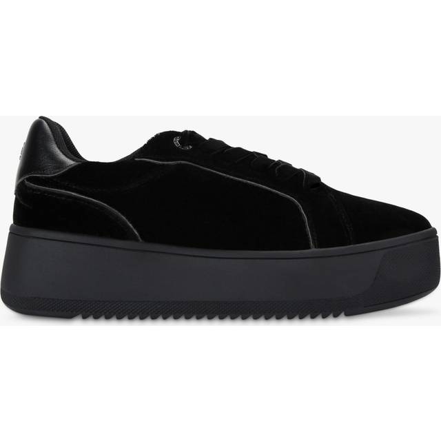 KG Kurt Geiger Lighter Velvet Flatform Trainers, Black