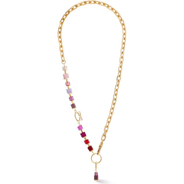 COEUR DE LION Halskette Cube Fusion Charm gold-rot