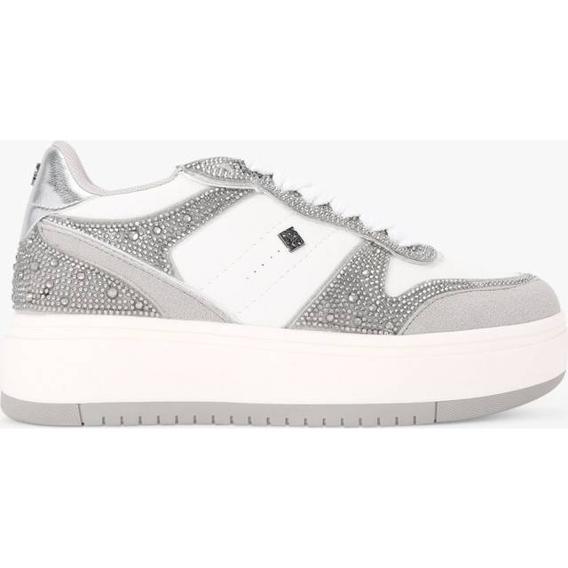 KG Kurt Geiger Womens Kick Skater Gem Sneakers - White - Size UK 4