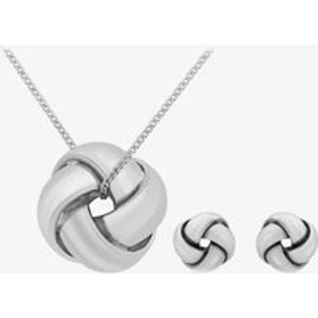 9ct White Gold Knot Stud Earrings 5.55.6199 - Silver