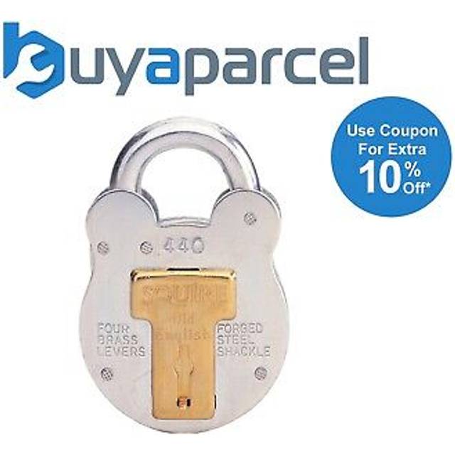 Squire - 440/KA PEF3 440KA Old English Padlock with Steel Case 51mm Keyed HSQ440KA