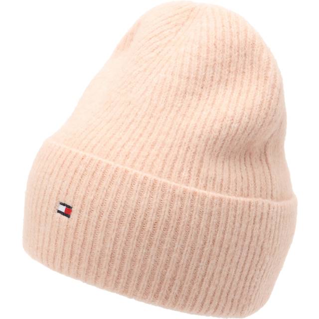 Tommy Hilfiger Essential Flag Fuzzy Beanie Dam Mössor Stl. ONE SIZE - Från Magasin - Pink Bloom (ONE SIZE)